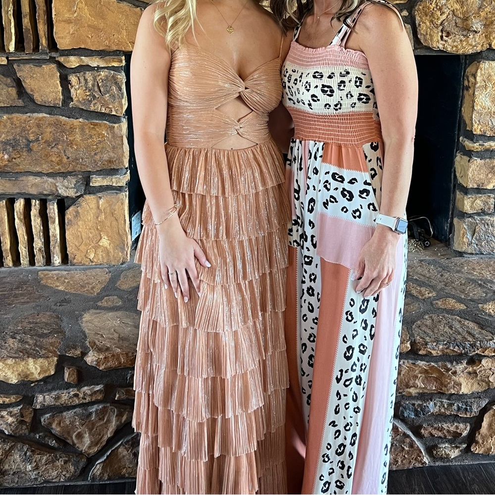 Gianna Bini Grace Metallic Maxi Dress